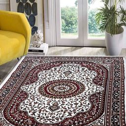 IMRA CARPET Maroon Floral Handmade Woollen Carpet-picture-11