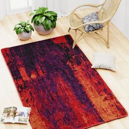 BIANCA Red & Purple Abstract Anti Skid Rug Carpet-picture-21