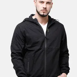 HOUSE OF VEDAS Lightweight Hooded Cotton Bomber Jacket-picture-36