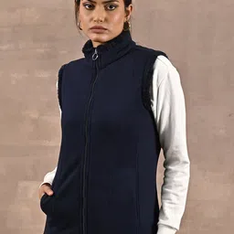 Lakshita Women Mock Collar Outdoor Tailored Jacket-image-0