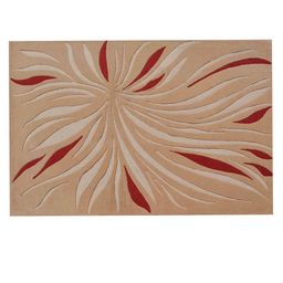 PRESTO Red and Beige Abstract Hand Tufted Wool Carpets-picture-4