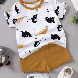 BAESD Unisex Kids Colourblocked Round Neck T-shirt With Short-picture-31