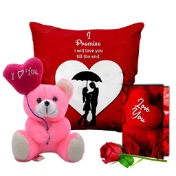ME & YOU Red & Pink 4 Pieces Printed Home Gift Set-picture-33