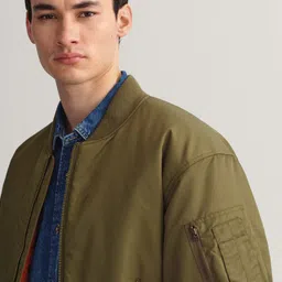 GANT Men Green Checked Bomber Jacket image 4