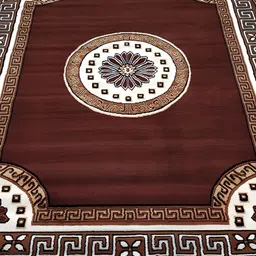 SANA CARPET Brown Geometric Anti-Skid Carpet image 2