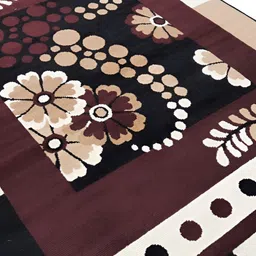 Safiya Carpet Brown Floral Water Resistant Carpets image 3