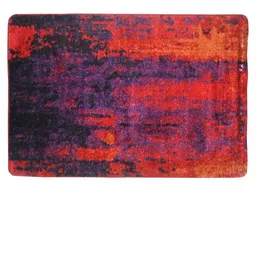 BIANCA Red & Purple Abstract Anti Skid Rug Carpet image 5