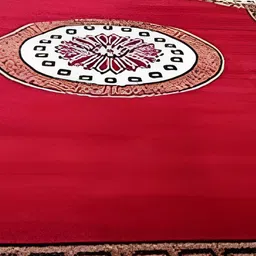 SANA CARPET Red & Black Geometric Printed Anti-Skid Carpet image 2