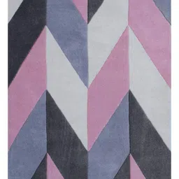 Safiya Carpet Pink Geometric Woollen Carpets image 4