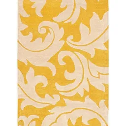 Safiya Carpet Yellow Ethnic Motifs Hand-Tufted Woollen Carpets image 2