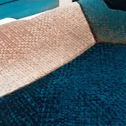 SANA CARPET Blue Printed Rectangle Anti-Skid Carpet image 4