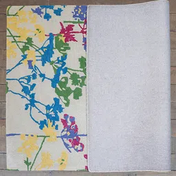 ZEBA Purple & Yellow Floral Hand-Tufted Rectangular Carpet image 4