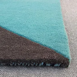 Safiya Carpet Blue Geometric Woollen Carpets image 4