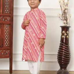 Readiprint Fashions Boys Striped Pure Cotton Kurta With Pyjamas image 2