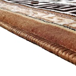 SANA CARPET Brown & White Geometric Printed Anti-Skid Carpet image 5