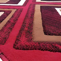 SANA CARPET Red Geometric Anti-Skid Carpet image 5