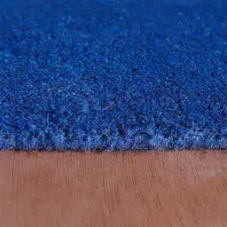 ZEBA Blue Striped Hand-Tufted Rectangular Carpet image 3