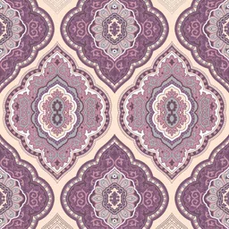 Dreamscape Purple Ethnic Motifs 140 TC King Fitted Bedsheet with 2 Pillow Covers image 5