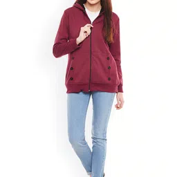 BAESD Hooded Lightweight Fleece Bomber Jacket image 2