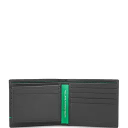 United Colors of Benetton Men Textured Leather Two Fold Wallet image 2