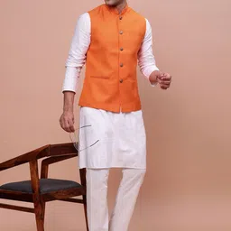 SHOWOFF Slim-Fit Woven Nehru Jacket image 5