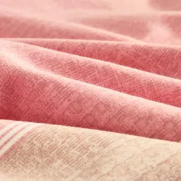 JC HOME Pink & Grey Geometric King Bedsheet with 2 Pillow Covers image 3