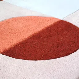 Art Avenue Pink & White Geometric Anti-Skid Woollen Carpet image 3