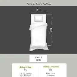 AEROHAVEN Grey & Brown Floral 210 TC Single Bedsheet with 1 Pillow Covers image 5