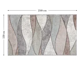 Sapana Carpet-Mats White and Brown Abstract Regular Carpets image 2