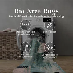 Sapana Carpet-Mats Rio Green Printed Anti Skid Rectangle Contemporary Carpet image 5