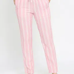 True Shape Striped Shirt Collar Top & Trousers image 2