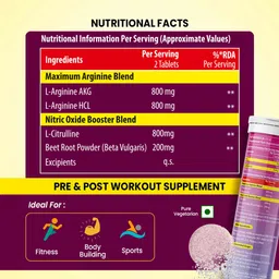 Naturyz L-Arginine Max 2600 Flavour Orange,  20 tablet(s)  image 5