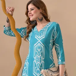 prisca Women Pure Cotton Kurta Pant Set-picture-13