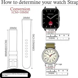 LiveStore Smart Watch Strap Sillicon For Ambrane Wise Eon Smart Watch Strap Black 22 mm Silicone Watch Strap image 4