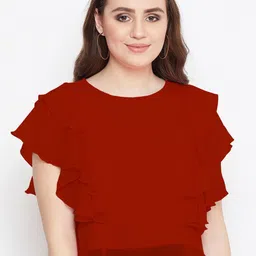 Bitterlime Flutter Sleeves Top-image-53