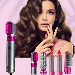 BazaarNest 5-in-1 Hot Air Styler |1000W Heating Hair Dryer & Curler Comb with Curl Function Electric Hair Styler-picture-19
