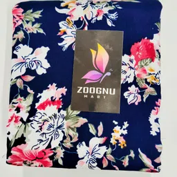 hoc Unstitched Crepe Kurta & Patiyala Material Floral Print image 2