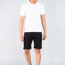 peter england Solid Men Grey Regular Shorts image 2