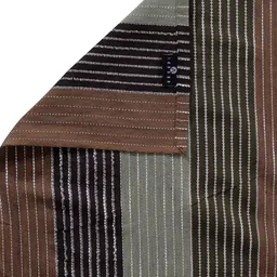 Arrabi Multicoloured 300 TC Super King Striped Bedsheet with 2 Pillow Covers image 3