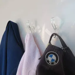 kezify Self Adhesive Strong Sticky Wall Hooks for Hanging Kitchen, Bathroom Accessories Hook 15 image 5