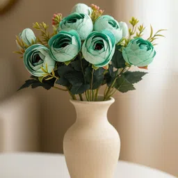 artsy Artificial flowers for home decoration, office décor, DIY craft, for pot filler Green Peony Artificial Flower-picture-17