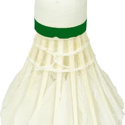 kaizen Diamond Badminton Shuttle Durable Feather Shuttle with Natural Cork Feather Shuttle - White image 2