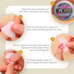 mw&b Nail Paint Remover Wet Wipes Tissue Pads Nail Polish Cleaner image 3