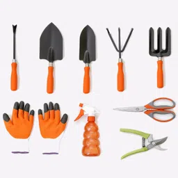 cinagro Set of 9, Weeder, Trowels, Fork, Cultivator, Scissors, Pruner, Gloves, Sprayer Garden Tool Kit-picture-18