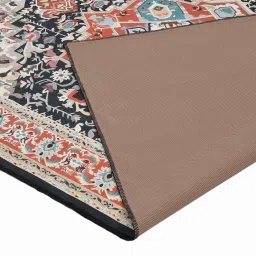 presto Orange Traditional Polyester 4 ft x 6 ft Machine made Carpet image 4