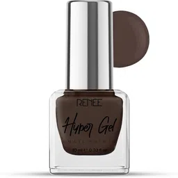 renee Hyper Gel Nail Paint Mocha Brown, Chip Resisting Formula, High Shine Polish Mocha Brown image 1