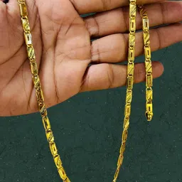 rkb sales 1gm gold plated High Quality Indian Polished chain “20” Inch for men Gold-plated Plated Alloy Chain-picture-17