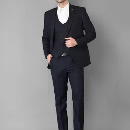 canary london Men 3-Piece Formal Suit Solid Suit-picture-22