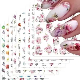 roodiles 12 Sheets Nail Art 3D Stickers | Self-Adhesive Nail Design for DIY Decoration image 2