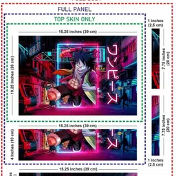 Anweshas Full Body Laptop Skin Sticker Fits Size Upto 15.6 inches - Anime Neon Boy Self Adhesive Vinyl Laptop Decal 15.6 image 5